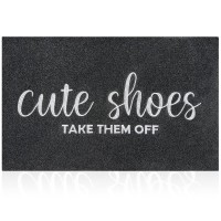 Welcome Mat Outdoor Entryway Cute Shoes Take Them Off Mats For Front Door With Rubber Backing Doormat Indoor Mat Polystyrene Non