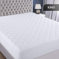 Utopia Bedding Quilted Fitted Waterproof King Mattress Protector Mattress Pad Stretches Up To 16 Inches Deep Elastic Fitted Ma