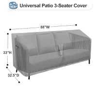 Outdoorlines Outdoor Waterproof Patio 3Seater Couch Cover Uv Resistant Patio Sofa Furniture Covers Weatherproof Heavy Duty Gl