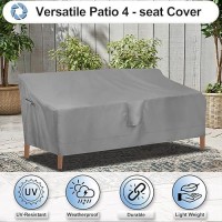 Outdoorlines Outdoor Waterproof Patio 4Seater Couch Cover Uv Resistant Patio Sofa Furniture Covers Weatherproof Heavy Duty Gl