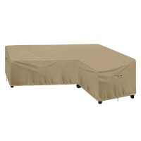 Outdoorlines Waterproof Outdoor Patio Sectional Cover - Uv Resistant & Windproof L-Shaped Patio Furniture Covers For Deck, Lawn And Backyard, 420D Heavy Duty Couch Cover, Right Facing, 104