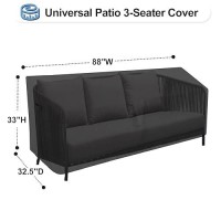 Outdoorlines Outdoor Waterproof Patio 3Seater Couch Cover Uv Resistant Patio Sofa Furniture Covers Weatherproof Heavy Duty Gl