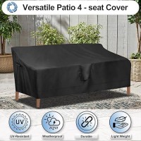 Outdoorlines Outdoor Waterproof Patio 4Seater Couch Cover Uv Resistant Patio Sofa Furniture Covers Weatherproof Heavy Duty Gl