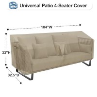 Outdoorlines Outdoor Waterproof Patio 4Seater Couch Cover Uv Resistant Patio Sofa Furniture Covers Weatherproof Heavy Duty Gl