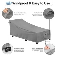 Outdoorlines Outdoor Waterproof Patio Chaise Lounge Chair Cover Uv Resistant Lounger Covers Heavy Duty Weatherproof Patio Sofa