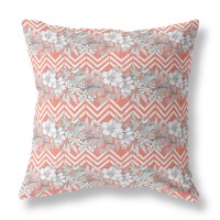Lily Garden Stripes Broadcloth Indoor Outdoor Blown And Closed Pillow By Amrita Sen In Peach