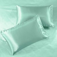 Satin Sheets Twin 3Piece Turquoise Hotel Luxury Silky Bed Sheets Extra Soft 1800 Microfiber Sheet Set Wrinkle Fade Stai