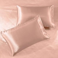 Satin Sheets Full 4Piece Rose Gold Hotel Luxury Silky Bed Sheets Extra Soft 1800 Microfiber Sheet Set Wrinkle Fade Stai