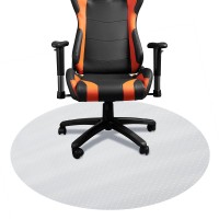 Desku - Circle Gaming Chair Mat, Computer And Office Chair Mat For Carpet, Clear, 46 Inches