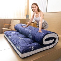 Maxyoyo Navy Space Adventure Futon Mattress, Padded Japanese Floor Mattress Quilted Bed Mattress Topper, Extra Thick Folding Sleeping Pad Breathable Floor Lounger Guest Bed For Camping Couch, Full