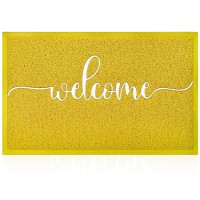 Aazzkang Yellow Outdoor Mat Front Door Indoor Welcome Doormat Large 36X24 Antislip Durable Rubber Door Mat