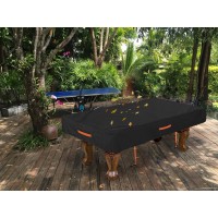 Lsongsky 7/8/9Ft Billiard Pool Table Cover,Heavy Duty Waterproof Outdoor Pool Table Cover,7/8/9 Foot Fitted Snooker Patio Furniture Table Covers,9 Foot 112