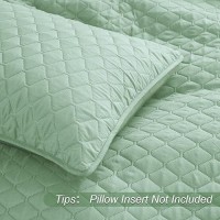 Exclusivo Mezcla Ultrasonic Reversible Twin Quilt Bedding Set With Pillow Sham Lightweight Quilts Twin Size Soft Bedspreads Be