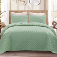 Exclusivo Mezcla Ultrasonic Reversible Full Queen Quilt Bedding Set With Pillow Shams Lightweight Quilts Queen Size Soft Bedsp