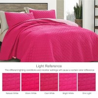 Exclusivo Mezcla Ultrasonic Reversible King Size Quilt Bedding Set With Pillow Shams Lightweight Quilts King Size Soft Bedspre