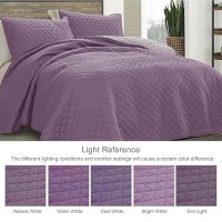 Exclusivo Mezcla Ultrasonic Reversible King Size Quilt Bedding Set With Pillow Shams Lightweight Quilts King Size Soft Bedspre