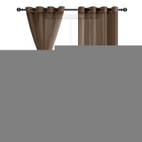 Hiasan Sheer Curtains For Bedroom With Tiebacks Grommet Light Filtering Lightweight Voile Textured Window Curtains For Living R