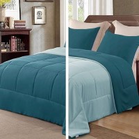 Exclusivo Mezcla Lightweight Reversible 3Piece Comforter Set All Seasons Down Alternative Comforter With 2 Pillow Shams King