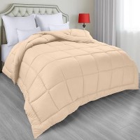 Utopia Bedding All Season Down Alternative Quilted Twin Comforter  Duvet Insert With Corner Tabs  Machine Washable  Bed Comforter (Beige)