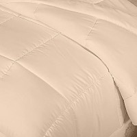 Utopia Bedding All Season Down Alternative Quilted Twin Comforter  Duvet Insert With Corner Tabs  Machine Washable  Bed Comforter (Beige)