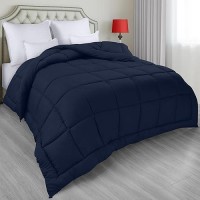 Utopia Bedding All Season Down Alternative Quilted Twin Comforter  Duvet Insert With Corner Tabs  Machine Washable  Bed Comforter (Navy)