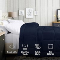 Utopia Bedding All Season Down Alternative Quilted Twin Comforter  Duvet Insert With Corner Tabs  Machine Washable  Bed Comforter (Navy)