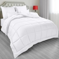 Utopia Bedding All Season Down Alternative Quilted Full Comforter  Duvet Insert With Corner Tabs  Machine Washable  Bed Comforter (White)