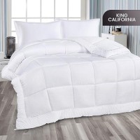 Utopia Bedding All Season Down Alternative Quilted California King Comforter  Duvet Insert With Corner Tabs  Machine Washable  Bed Comforter (White)