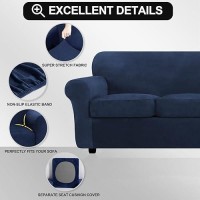 Festicorp Velvet Sofa Cover For Couch Sofa Slipcovers For Sofas With 3 Cushions Stretch 4 Piece Couch Cover Thick Furniture C