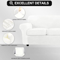 Festicorp Velvet Sofa Covers For 2 Cushion Couch Sofa Slipcovers For 2 Seat Cushion Couch Stretch Love Seat Couch Covers 3 Pie