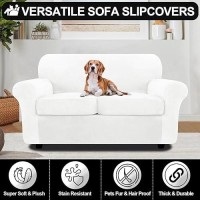 Festicorp Velvet Sofa Covers For 2 Cushion Couch Sofa Slipcovers For 2 Seat Cushion Couch Xl Love Seat Couch Covers Stretch 3