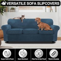 Festicorp Velvet Sofa Cover Couch Covers For 3 Cushion Couch Sofa Slipcovers For Sofas With 3 Cushions Stretch 4 Piece Couch C