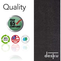 Desku Workstation Desk Chair Mats For Hard Floors, Home & Office Floor Protector, Easy To Clean, Stain-Resistant Vinyl Black, 46 Inches X 72 Inches, Made In The Usa