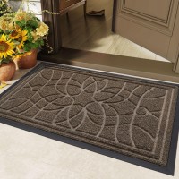 Dexi Front Door Mat Welcome Mat Heavy Duty Durable Low Profile Outside Doormat For Entryway Patio Garage High Traffic Areas