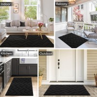 Hicorfe Indoor Doormat Front Back Door Mat Rubber Backing Non Slip Door Mats 47X71 Absorbent Resist Dirt Entrance Doormat In