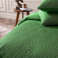 Whale Flotilla Twin Size Quilt Bedding Set Soft Green Twin Xl Quilts Bedspreads For All Seasons Lightweight Geometric Star Pat