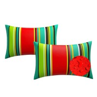 12X20Waterproof Lumbar Support Pillow For Chair 2 Pack Rectangular Outdoor Throw Pillows Recycled Polyester Fill Reversible Design,Windproof Rainproof For Furniture Patio Garden Decorative Pillowsa