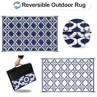 Outdoorlines Outdoor Reversible Rugs For Patio 9X12 Ft Outside Plastic Carpet Stain Uv Resistant Portable Rv Mat Straw Rug