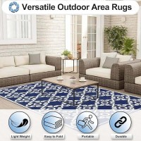 Outdoorlines Outdoor Reversible Rugs For Patio 9X12 Ft Outside Plastic Carpet Stain Uv Resistant Portable Rv Mat Straw Rug