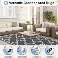 Outdoorlines Outdoor Reversible Rugs For Patio 9X12 Ft Outside Plastic Carpet Stain Uv Resistant Portable Rv Mat Straw Rug