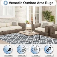 Outdoorlines Outdoor Reversible Rugs For Patio 5X8 Ft Outside Plastic Carpet Stain Uv Resistant Portable Rv Mat Straw Rug