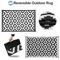 Outdoorlines Outdoor Reversible Rugs For Patio 5X8 Ft Plastic Area Rug Stain Uv Resistant Portable Rv Carpet Plastic Straw