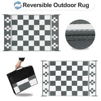 Outdoorlines Outdoor Reversible Rugs For Patio 4X6 Ft Plastic Area Rug Stain Uv Resistant Portable Rv Carpet Plastic Straw