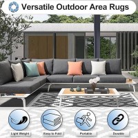 Outdoorlines Outdoor Reversible Rugs For Patio 6X9 Ft Plastic Area Rug Stain Uv Resistant Portable Rv Carpet Plastic Straw