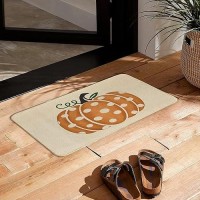 Fall Harvest Pumpkin Rug 17 X 29 Inch Seasonal Rustic Yard Lowprofile Decorative Door Mat For Indoor Outdoor Entrance Floor Do