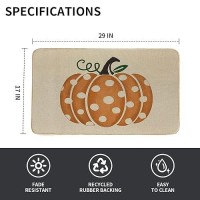 Fall Harvest Pumpkin Rug 17 X 29 Inch Seasonal Rustic Yard Lowprofile Decorative Door Mat For Indoor Outdoor Entrance Floor Do