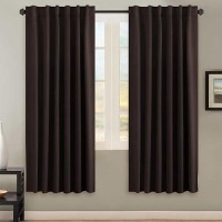 Hversailtex Blackout Curtains Thermal Insulated Window Treatment Panels Room Darkening Blackout Drapes For Living Room Back Tab