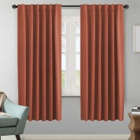 Hversailtex Blackout Curtains Thermal Insulated Window Treatment Panels Room Darkening Blackout Drapes For Living Room Back Tab