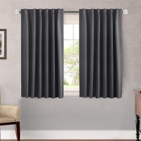 Hversailtex Blackout Curtains Thermal Insulated Window Treatment Panels Room Darkening Blackout Drapes For Living Room Back Tab