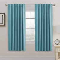 Hversailtex Blackout Curtains Thermal Insulated Window Treatment Panels Room Darkening Blackout Drapes For Living Room Back Tab